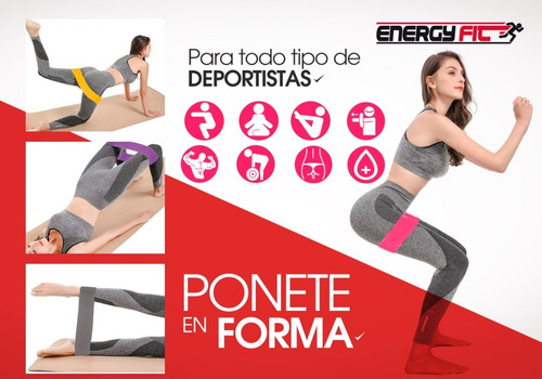 Imagen 2 de 10 de Bandas Elasticas Kit 3 Resistencia Tela Anti Deslizamiento