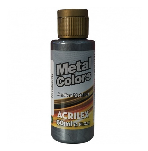 Tinta Acrílica Preto Metálico Acrilex P/ Artesanato (60ml)