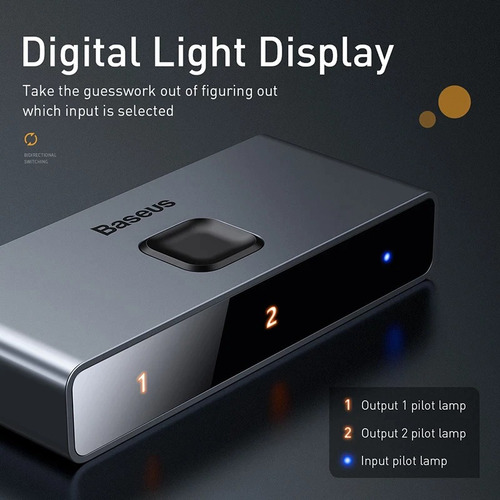 Imagem 2 de 6 de Switch Splitter Hdmi 4k 60hz Bidirecional Matrix Baseus