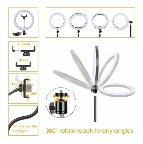 Ringlinght Led Luz Flash Estudio Profissional Com Tripe 210m