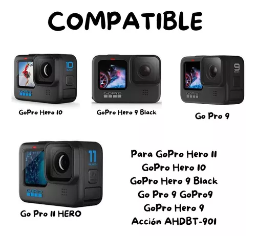 Bateria Compatible Camara Gopro Hero 12 11 10 9 1800mah 3.85