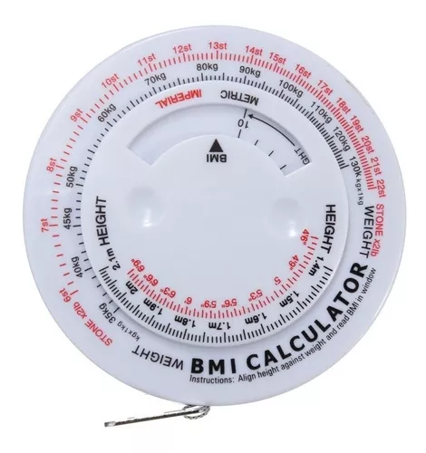 Fita Métrica 2 Metros Trena Antropométrica C/ Disco De Imc - Vixshopping