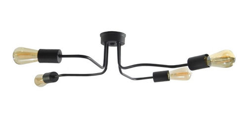 Imagen 6 de 10 de Araña 4 Luces Brazos Vintage Apto Lamparas Led E27 Oferta