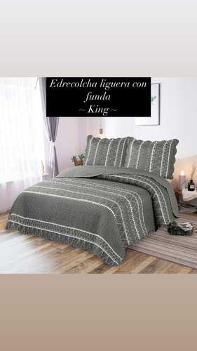 Edrecolcha Queen Importada Estampada + 2fundas Para Almohada