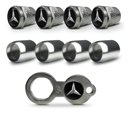 Imagem 4 de 10 de Kit 04 Bicos De Válvula Cromado De Roda Pneu Em Metal