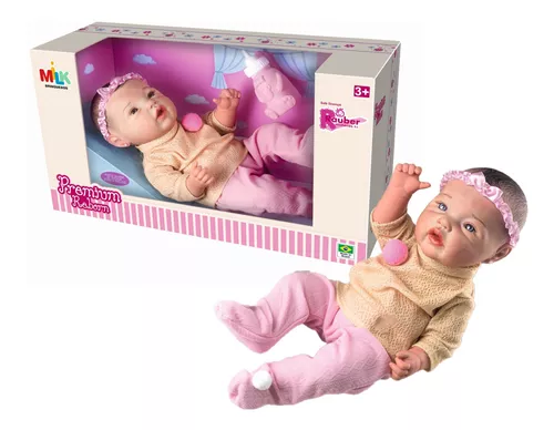 Boneca 2 Bebês Reborn Gêmeos 100% Silicone 40cm Olhos Azuis