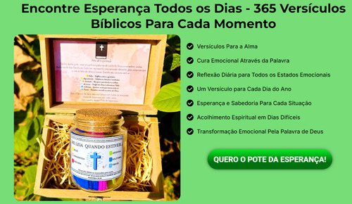 1 Pote De Esperança Com Caixa De Mdf
