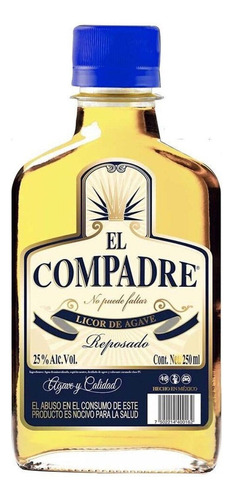 Licor De Agave El Compadre 250 Ml