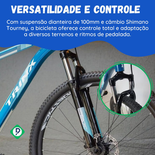 Imagem 6 de 8 de Bike Trinx M100 Max 15 Shimano Tourney Freio Disco Mecânico