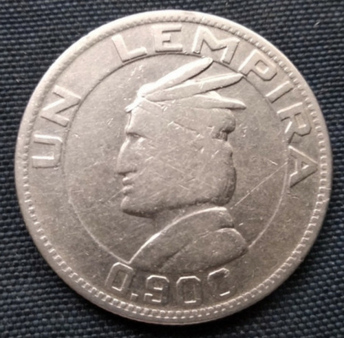 Moneda De Plata Extranjera, Un Lempira  1932.