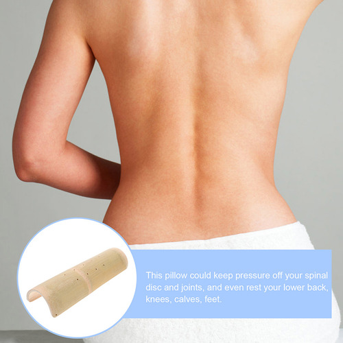2 Piezas De Bambú Coreano Con Cuello De Almohada Madera En
