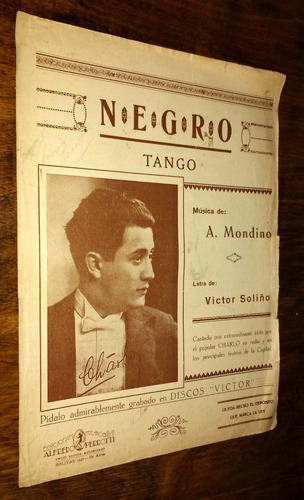 Partitura Negro Tango - Solño Y Mondino - Perrotti