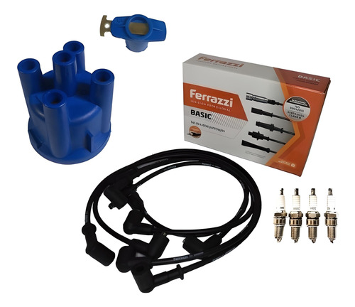 Tapa Distribuidor Fiat Uno 1.4 Rotor+cables+bujías Tmarelli