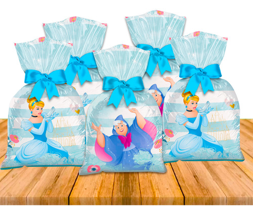 12 Sacolas Lembrancinhas Surpresa Cinderela Decoração Festa