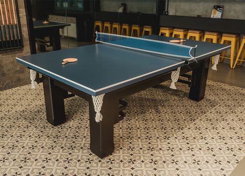 Mesa De Bilhar Com Tampo Ping Pong 2,20x1,18 Madeira Maciça