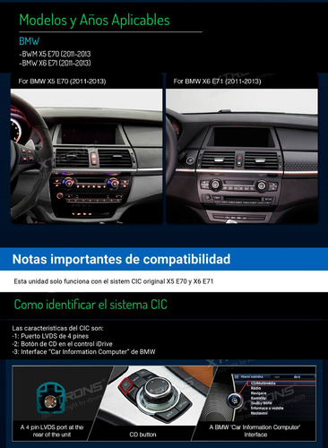 Imagen 2 de 10 de Estereo Android 10.2 Bmw X5 X6 2011 - 2013 E70 E71 Carplay