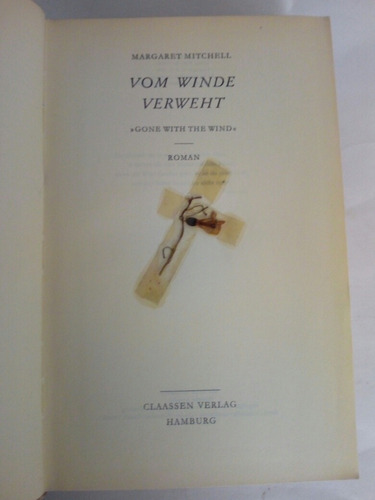 Margaret Mitchell: Vom Winde Verweht Roman 1937 1st Edition (Usado)