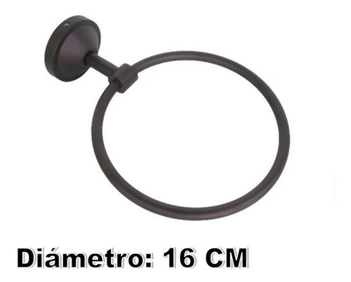 Toallero De Aro Accesorios Baño Aqua Nuova Chocolate