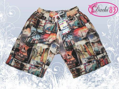 Bermudas Shores Playeros Para Niños. Talla Desde La 2 A La 8