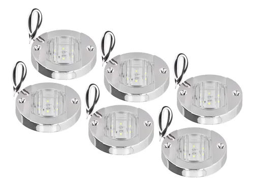 Marcador Lateral De Aviso Led Stern De 12 V, Redondo, Blanco