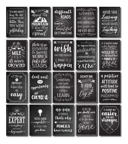 Best Paper Greetings Paquete De 20 Carteles Motivacionales E