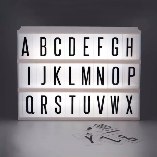 Cartel Luminoso Letrero Led Pizarra Lightbox Letras Y Emoji