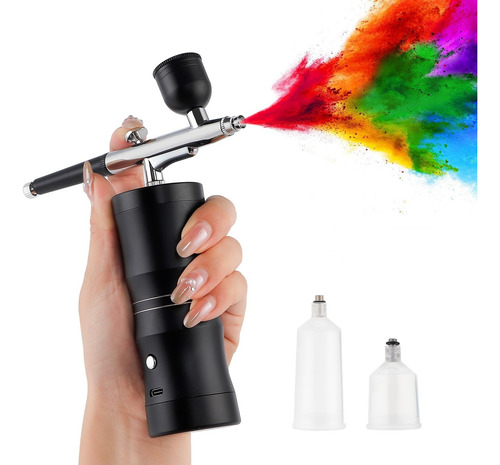 Kit De Aerógrafo C Inalámbrico Multiuso/compresor Recargable