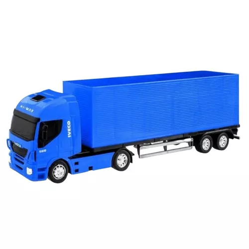 Caminhão Brinquedo Carreta Báu Iveco Hi Way Miniatura Usual