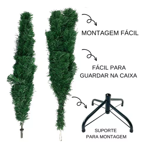 Árvore Natal Skiny 210cm 838 Galhos Enfeites Dourada Decorada Pisca-pisca  110v