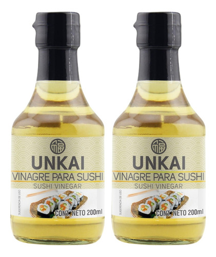 Unkai Vinagre Para Sushi 200 Ml 2 Piezas