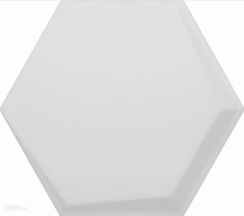 Cerámica Europea Hexagonal Cuña Blanco Mate 15 X 17