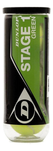 Pelota de tenis Dunlop Stage 1, color verde