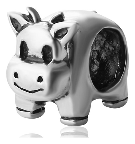 Animal Cow Beads Charm Authentic 925 Sterling Silver Para Pu