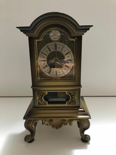 Reloj Despertador De Escritorio Vintage Aleman Con Pendulo