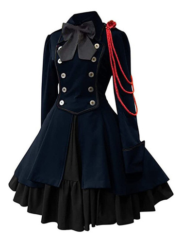 Vestido Victoriano De Cintura Kawaii Girl Gothic Lolita