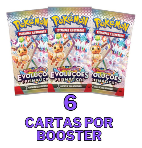 Box Pokémon Evoluções Prismáticas Coleção Arco-íris Copag