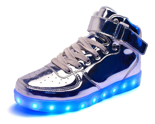 Sapatos De Luz Led Masculinos E Femininos, Carregando E