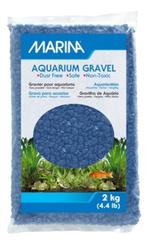 Marina Aquarium Grava Piedras Para Acuarios 2kg Azul