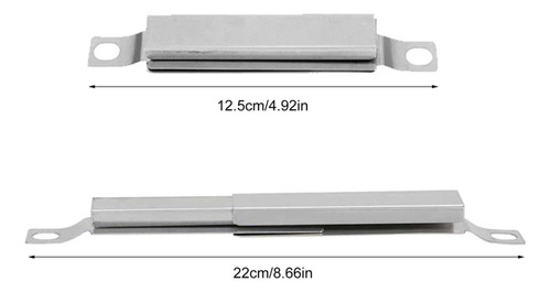 2 X 3 Uds Tubos Longitud Ajustable Canal