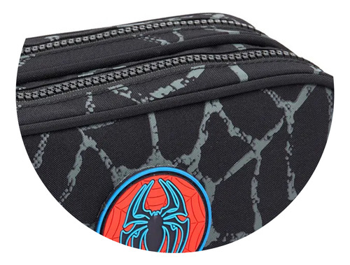 Estojo Duplo Masculino Super Spider Cor Preto Seanite 41355 Aranha