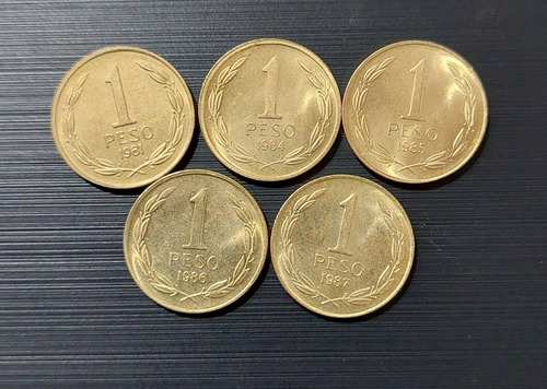 10 Monedas Chile De Un Peso