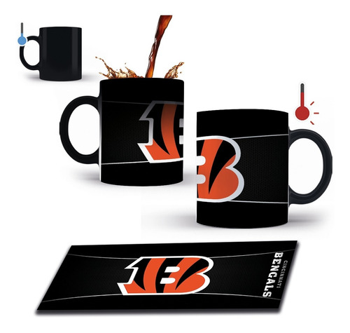 Taza Mágica 11 Oz Nfl Bengals Cincinnati Mod1