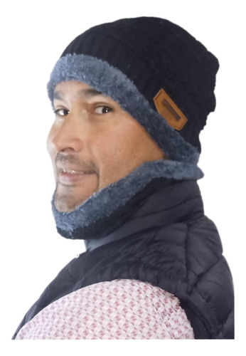 Gorro Y Cuellera Cálidos De Punto Moda