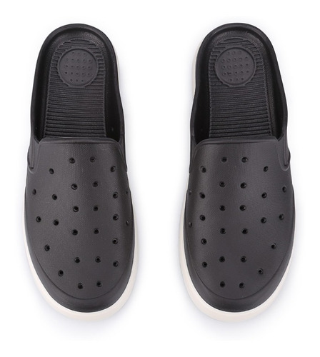 Imagen 3 de 9 de Sandalia Ojota Humms Zummba Slipper Negro Black White