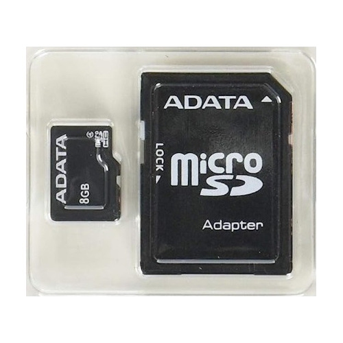 Memoria Microsd 8gb Adata En Bulk + Adaptador. 