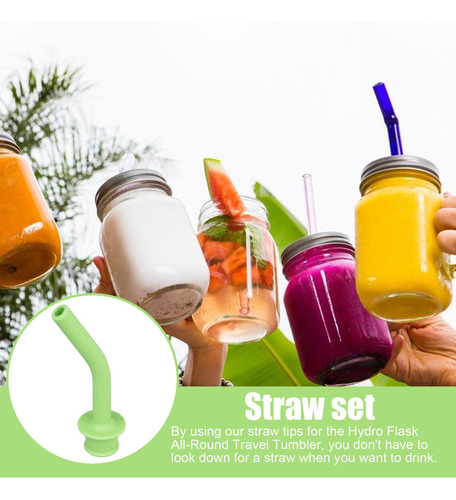 Pajitas Para Beber Con Puntas De Silicona Punta De Pajitas D