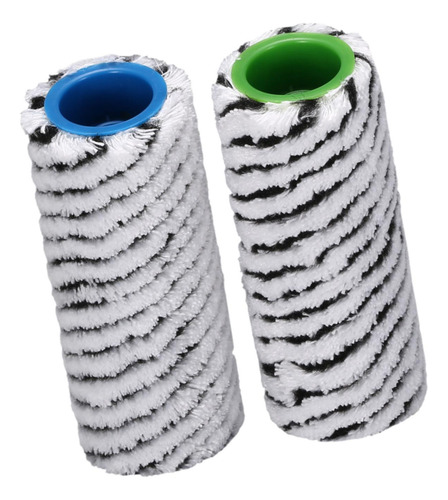 2 Piezas Rodillos De Microfibra De Microfibra Negro