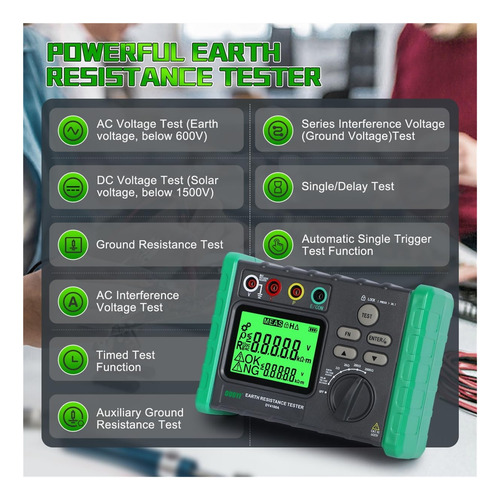 Probador Digital De Resistencia A Tierra Dy-4100a/b,voltaje