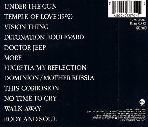 Sisters Of Mercy - Maiores sucessos - Cd Importado.