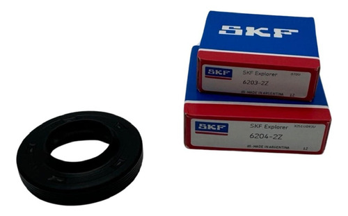 Kit Rulemanes Y Reten Lavarropas Para Aurora 7410